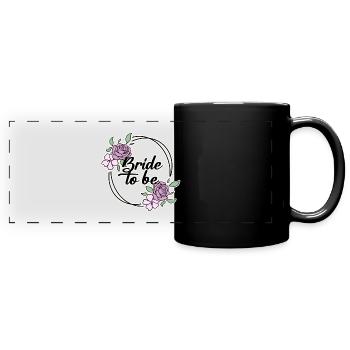 Bridal Wedding Dress - Full Colour Panoramic Mug - black - Front