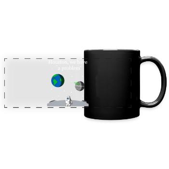 Houston We Have a Problem - Panorama-Tasse farbig - Schwarz - Vorne