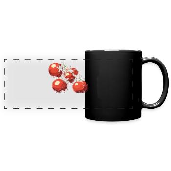 Permakultur Lebensmittel Compost - Panorama-Tasse farbig - Schwarz - Vorne