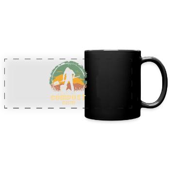 Permakultur Lebensmittel Compost - Panorama-Tasse farbig - Schwarz - Vorne