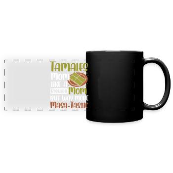 Mexikanisches Essen Tamale - Panorama-Tasse farbig - Schwarz - Vorne