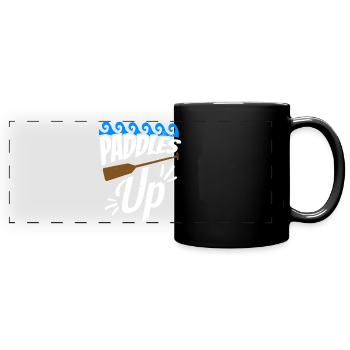 Funny Dragon Boat Paddle - Full Colour Panoramic Mug - black - Front