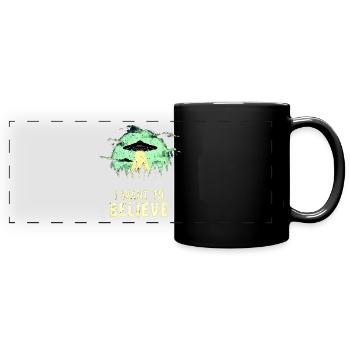 UFO #lovely toons - Full Colour Panoramic Mug - black - Front