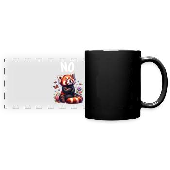 Panda roux Drôle de dicton Nope Renard de Feu - Mug panoramique uni - noir - Devant