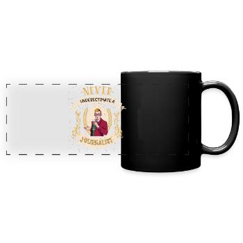 Cadeau drôle de profession de journaliste journaliste - Mug panoramique uni - noir - Devant