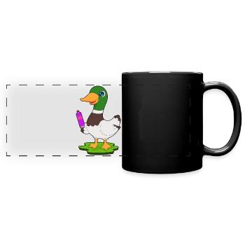 Duck Sprayer Spray Can - Full Colour Panoramic Mug - black - Front