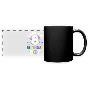 Lasertag Game On 8 Birthday Boy Indoor Laser Tag - Panorama-Tasse farbig - Schwarz - Vorne