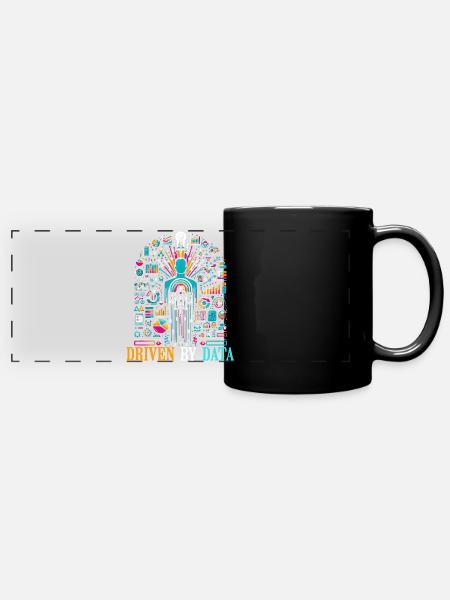 Datenwissenschaft, Datenanalyse, Maschinelles - Panorama-Tasse farbig - Schwarz