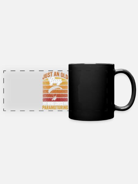 Flugschirm motorschirm paramotoring - Panorama-Tasse farbig - Schwarz
