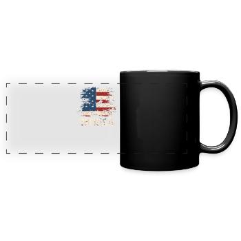 'Merica United States American Independence Day - Full Colour Panoramic Mug - black - Front