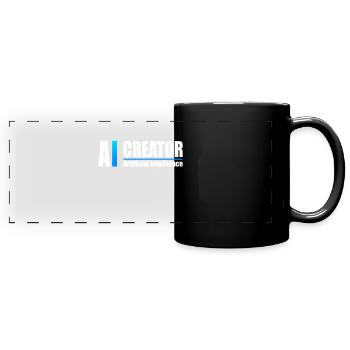 AI Creator Artificial Intelligence Enthusiast - Full Colour Panoramic Mug - black - Front