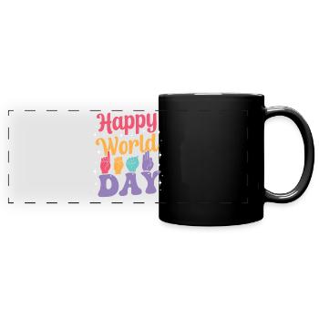 Asl-lehrer Amerikanische Zeichensprache - Panorama-Tasse farbig - Schwarz - Vorne
