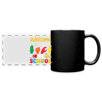 Asl-lehrer Amerikanische Zeichensprache - Panorama-Tasse farbig - Schwarz - Vorne