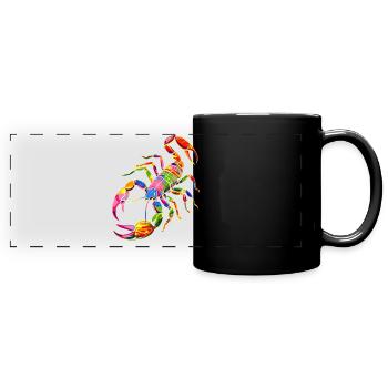 Skorpion Spinnentiere Scorpion Lustige Skorpione - Panorama-Tasse farbig - Schwarz - Vorne