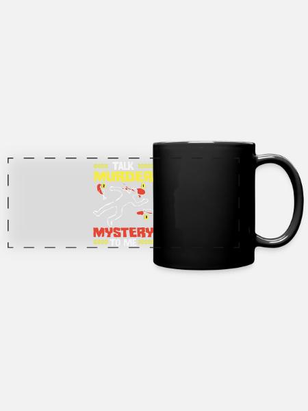 Krimidinner, Krimi-dinner - Panorama-Tasse farbig - Schwarz