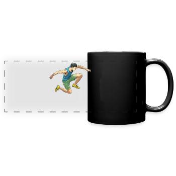 Leichtathletik Leichtathletikspiele - Panorama-Tasse farbig - Schwarz - Vorne