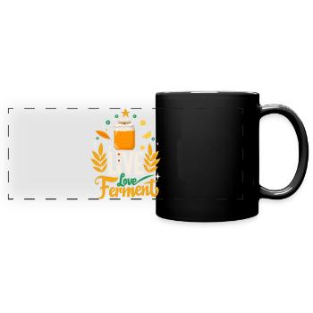Live Love Ferment: Honigfermentation - Panorama-Tasse farbig - Schwarz - Vorne