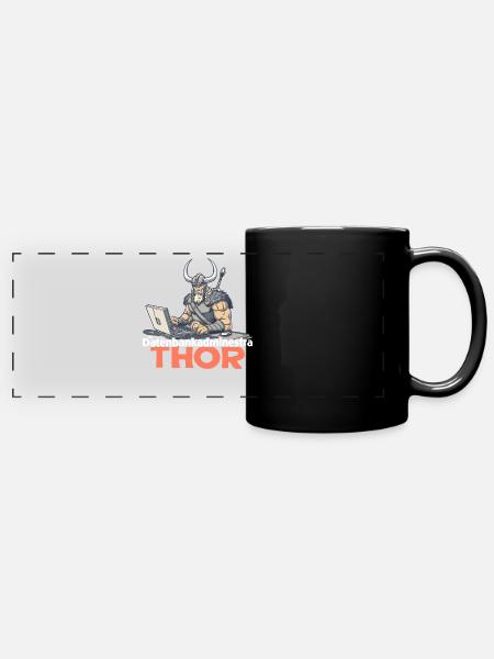 Datenbankadministrathor Codierung Datenanalyst - Panorama-Tasse farbig - Schwarz