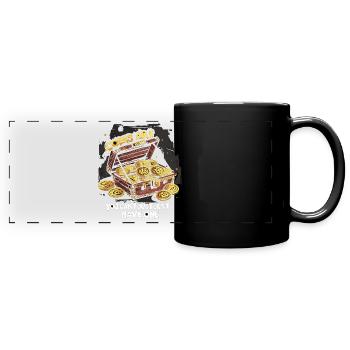 Münzsammler-definition Numismatik - Panorama-Tasse farbig - Schwarz - Vorne