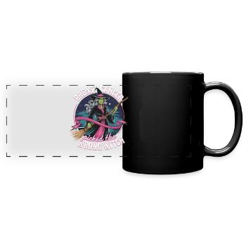 Breast cancer defeated - Malignant tumor - Full Colour Panoramic Mug - black - Front
