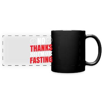 Intermittierendes Fasten Abnehmen - Panorama-Tasse farbig - Schwarz - Vorne