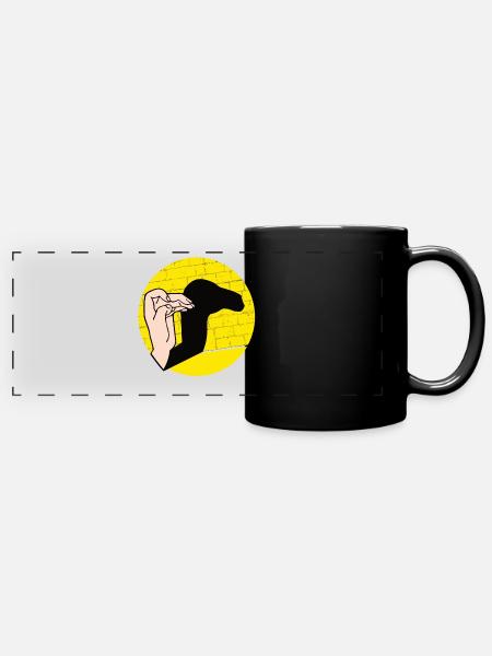 Handschattenpuppenspiel Puppen - Panorama-Tasse farbig - Schwarz