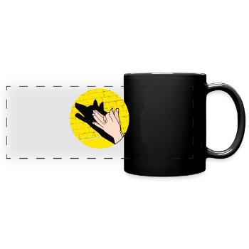 Handschattenpuppenspiel Puppen - Panorama-Tasse farbig - Schwarz - Vorne