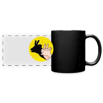 Handschattenpuppenspiel Puppen - Panorama-Tasse farbig - Schwarz - Vorne