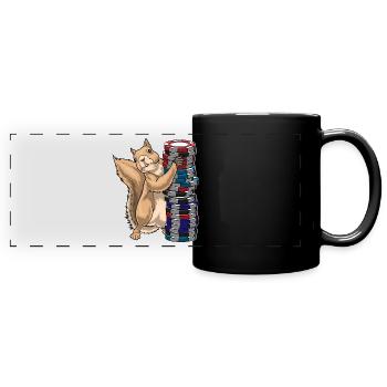 Meerkat Poker Jetons de poker - Mug panoramique uni - noir - Devant