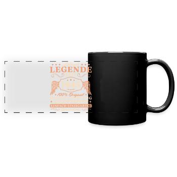 1945 Jahrgang geboren Vintage Geburtstag - Panorama-Tasse farbig - Schwarz - Vorne