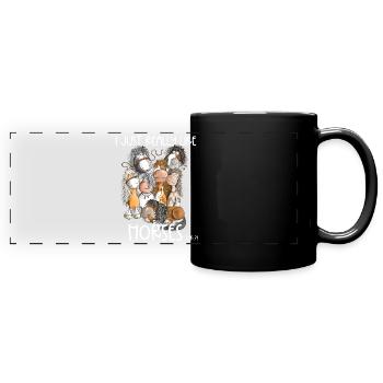 I Just Really Like Horses Pferde Sprüche Pferdefan - Full Colour Panoramic Mug - black - Front