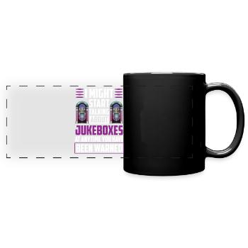 Karaoke Master Juke Box de musique rétro - Mug panoramique uni - noir - Devant