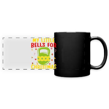 Fanatiques de fitness Mes petites cloches pour Noël - Mug panoramique uni - noir - Devant