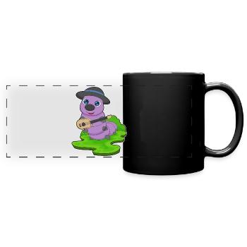 Caterpillar Musician Guitare Musique - Mug panoramique uni - noir - Devant