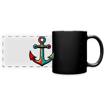 An Anchor - Full Colour Panoramic Mug - black - Front