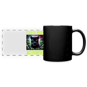 Stealth Mode Activated Panther Jungle Animal Lover - Full Colour Panoramic Mug - black - Front