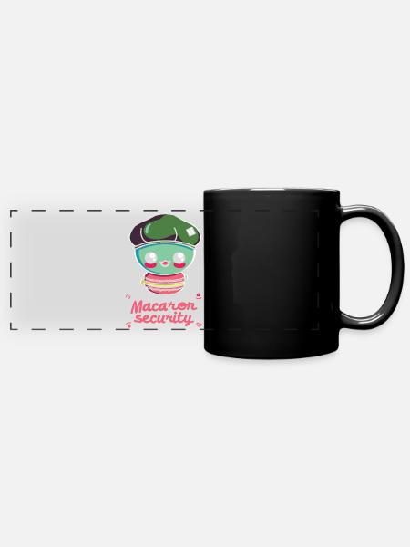 Macaron-liebhaber Macaron Baker - Panorama-Tasse farbig - Schwarz