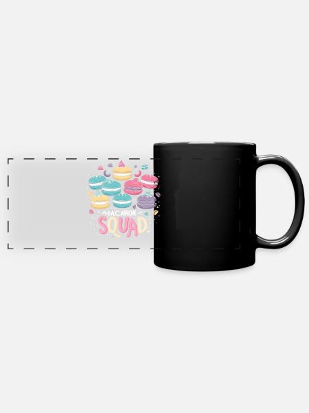 Macaron-liebhaber Macaron Baker - Panorama-Tasse farbig - Schwarz