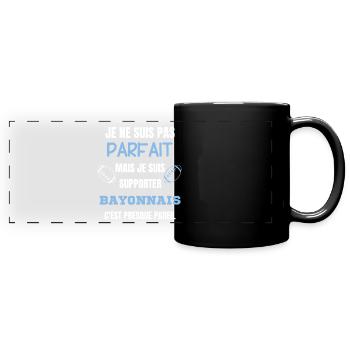 Supporter Bayonnais Rugby - Mug panoramique uni - noir - Devant