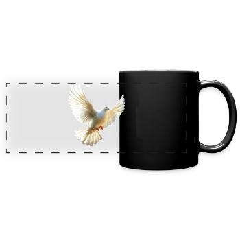 Colombe Blanche Paix Paix Bois Colombe Colombes Blanches - Mug panoramique uni - noir - Devant