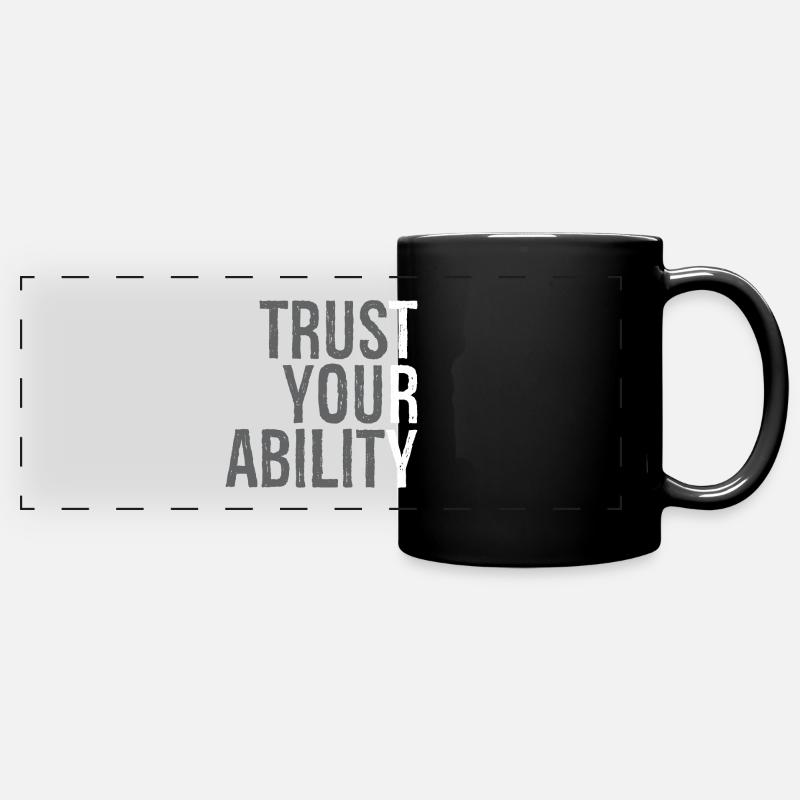Ayez confiance en vos capacités - Mug panoramique uni - noir