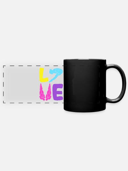 Wassersport Sprungbrett Taucher - Panorama-Tasse farbig - Schwarz