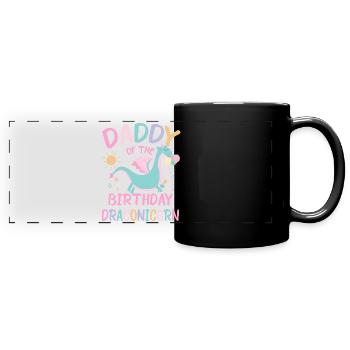 Daddy Of the Birthday Girl Dracon Family Party - Panorama-Tasse farbig - Schwarz - Vorne