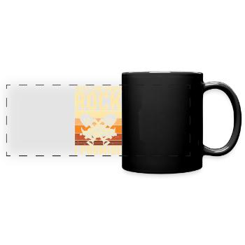 Just one more rock i promise geology - Panorama-Tasse farbig - Schwarz - Vorne