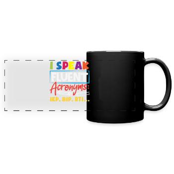 Schule Psych Berater Psychologie - Panorama-Tasse farbig - Schwarz - Vorne