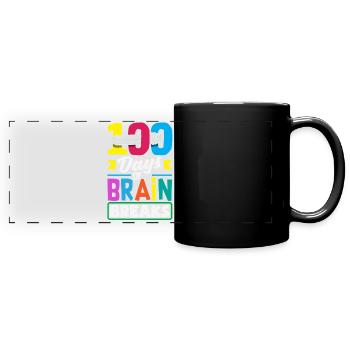 Schule Psych Berater Psychologie - Panorama-Tasse farbig - Schwarz - Vorne