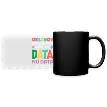 Schule Psych Berater Psychologie - Panorama-Tasse farbig - Schwarz - Vorne