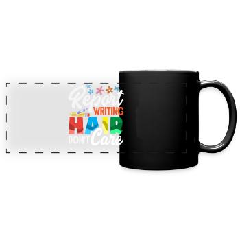 Schule Psych Berater Psychologie - Panorama-Tasse farbig - Schwarz - Vorne