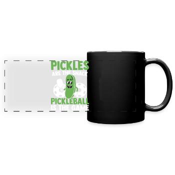 Pickleball et paddleball - Mug panoramique uni - noir - Devant