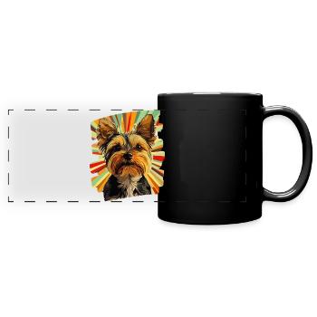 Yorkshire Terrier - Mug panoramique uni - noir - Devant